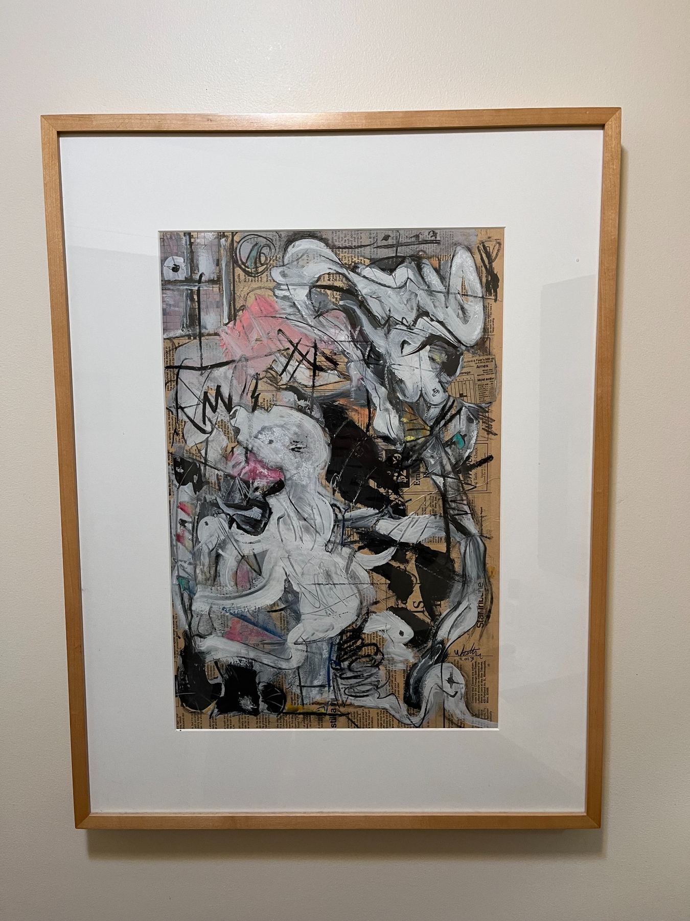 Example of a Tom Westberg work presented with a museum-style mat and frame